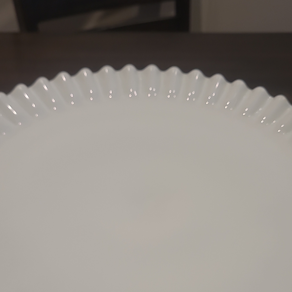 Fenton White Ruffled Edge Cake Stand - Picture 7 of 7